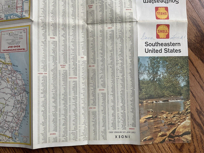 1962 Southeastern United States Highway Transportation Travel Road Map