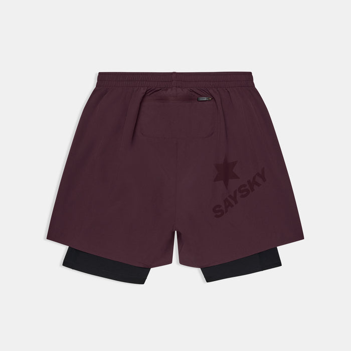 Saysky 2 in 1 Pace Shorts 5'' Burgundy 512 SM40002
