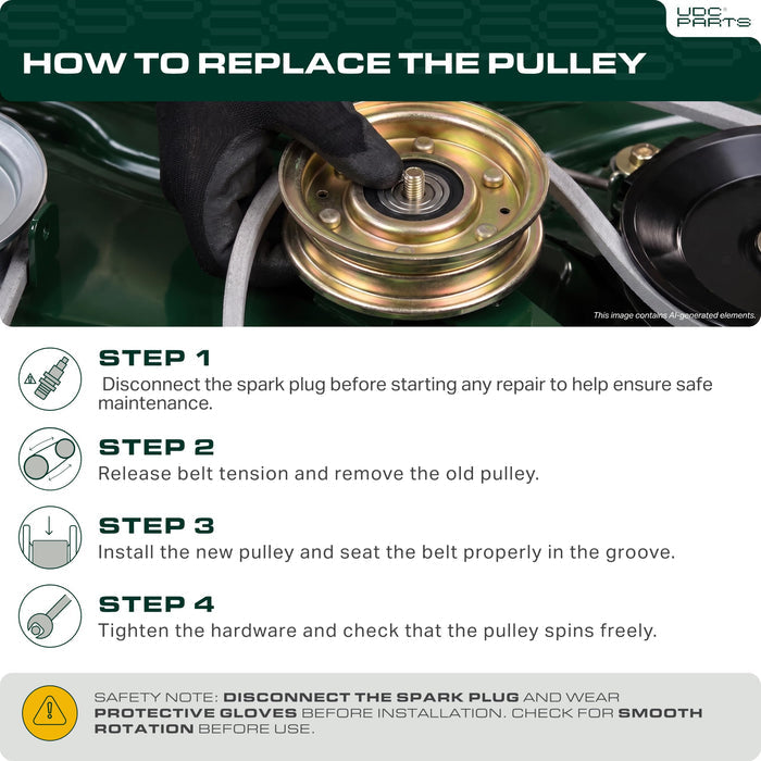756-04224 Idler Pulley Replacement for MTD Cub Cadet 756-0981A 756-0981 756-0981B 956-0981 GT2150 GT5024 GT5025