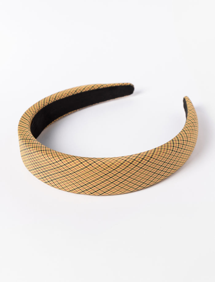 Bandeau à carreaux pour femme