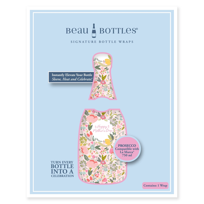 Beau Bottle Mother's Day Meadows Prosecco Bottle Wrap