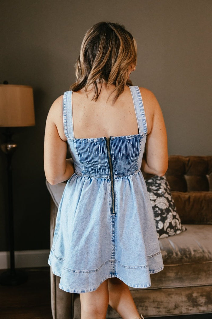 Blue Jean Daydream Dress - Macoma Boutique250 Dresses