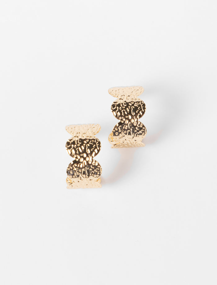 Boucles d’oreilles texturées pour femme