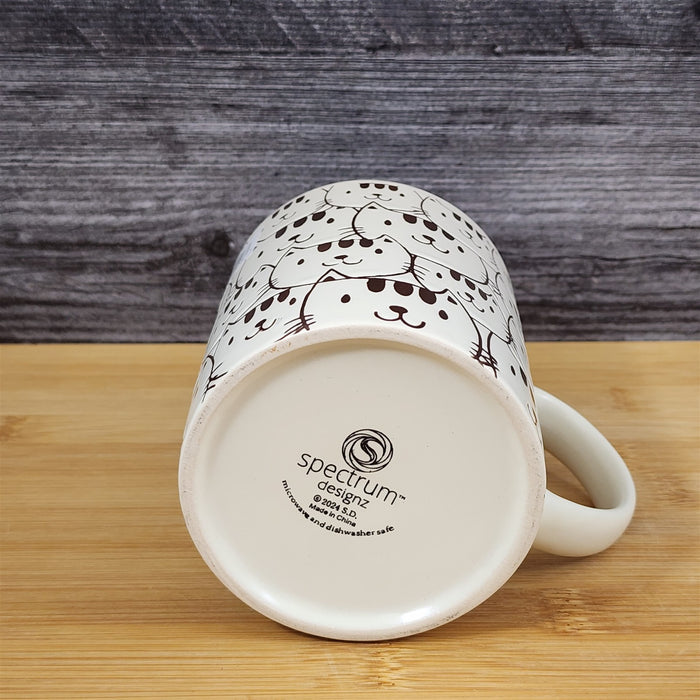 Cat Face Ceramic Mug 16 oz Black Tea Coffee Cup Embossed by Blue Sky