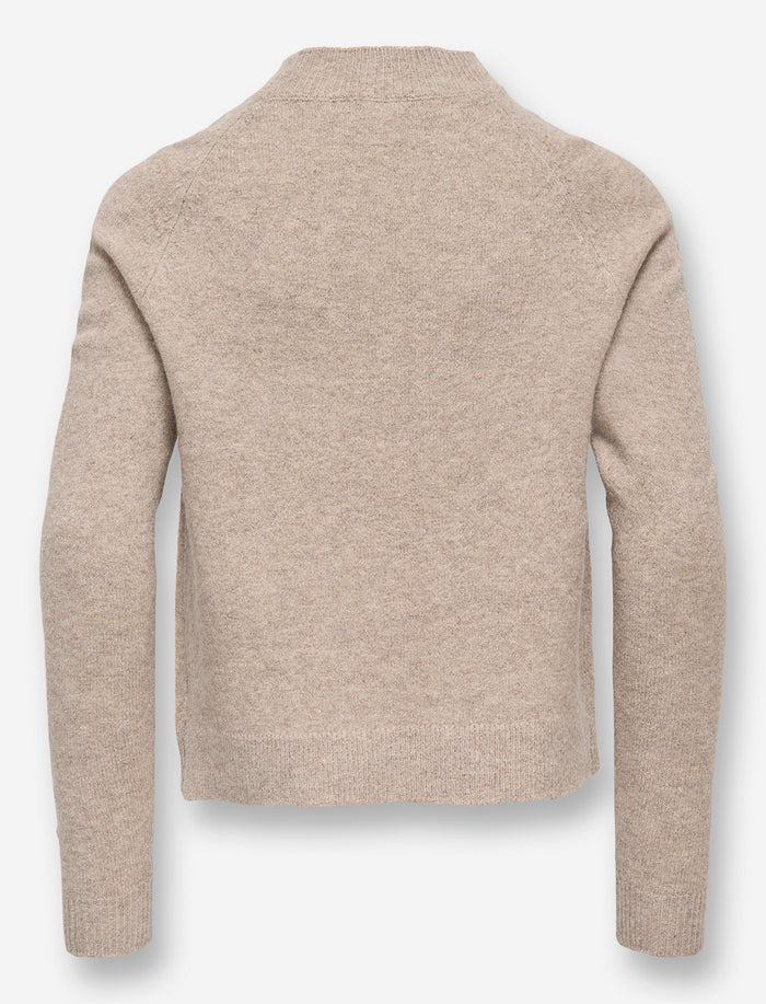 Chandail en tricot uni à manches longues pour fille