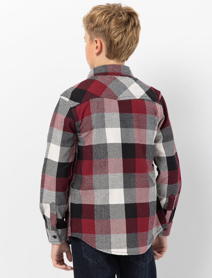 Chemise en flanelle à carreaux pour ado garçon