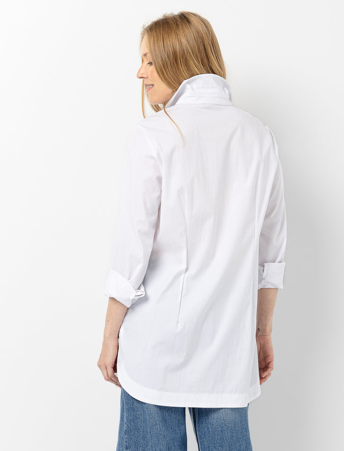 Chemise unie à manches longues