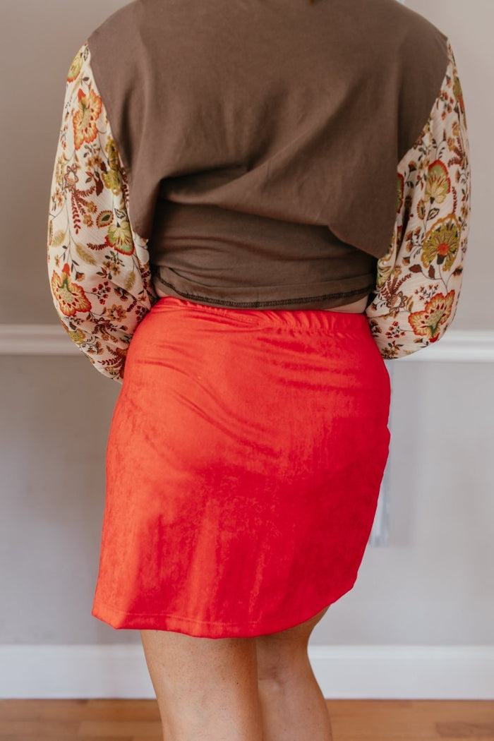 Classic Crush Mini Skirt In Red - Reg & Curvy - Macoma Boutique200 Skirts