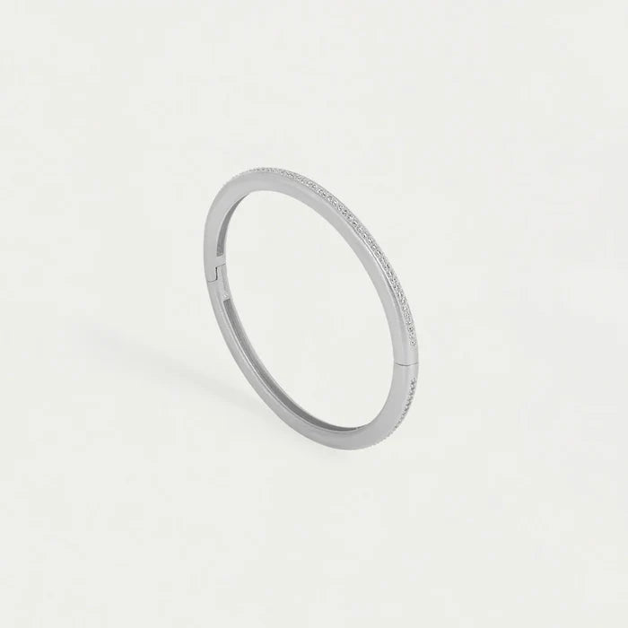 Colette Pave Bangle Bracelet - Silver