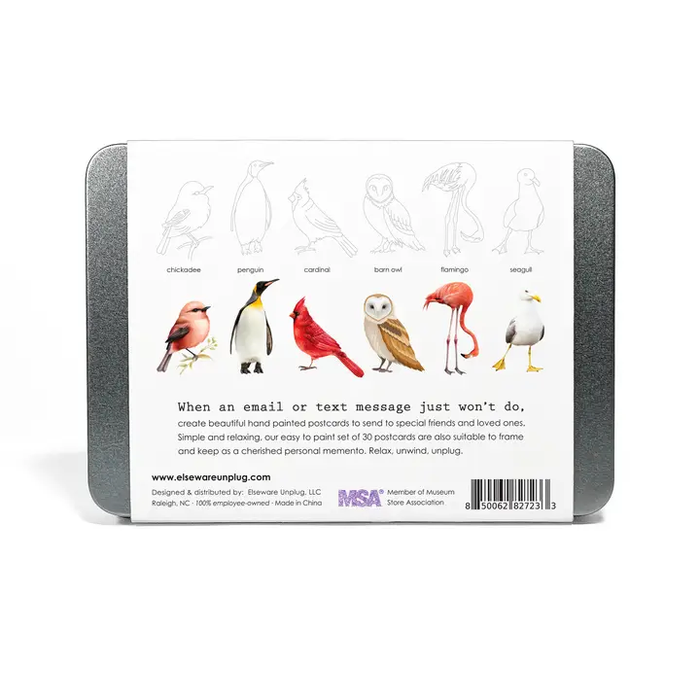 Coloring Postcards - Birds (6 Designs/30 Cards)