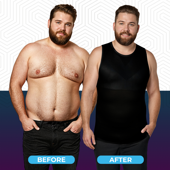 Compression Shirt Tank Top | Regular Length | Black- QORELOGIQ || color_black&fit_regular