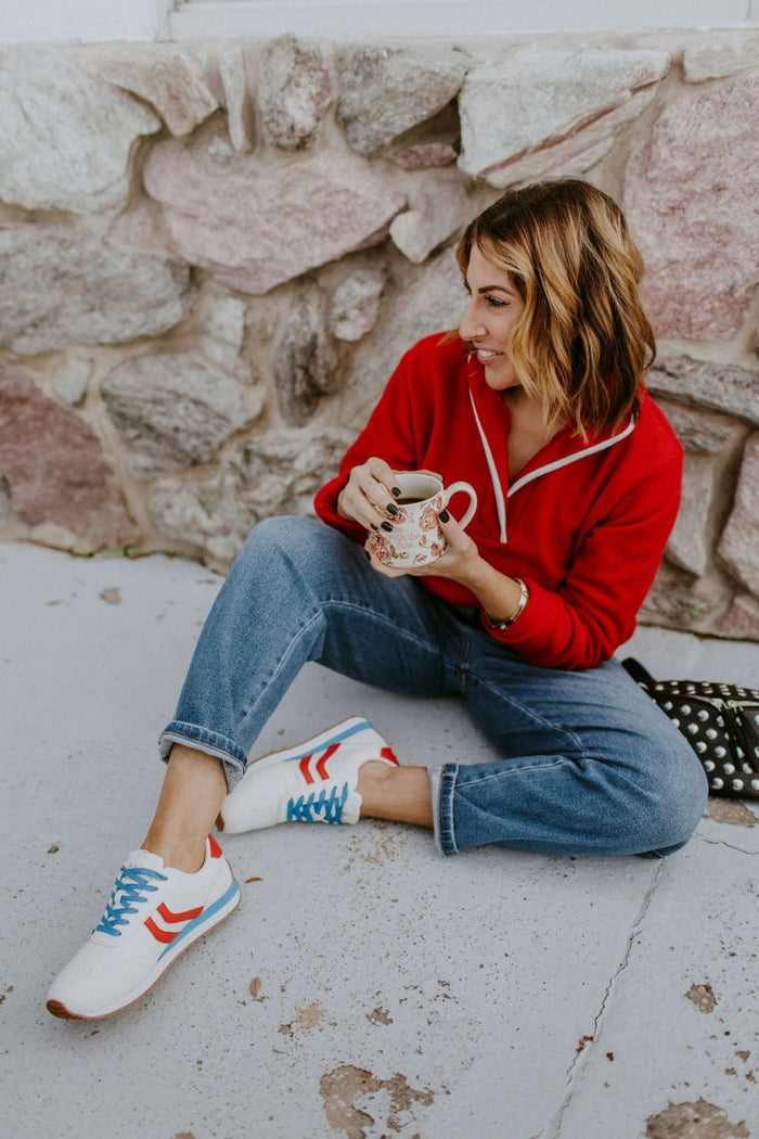 Corky's Red White Blue Kickoff Sneakers - Macoma Boutique301 Sneakers