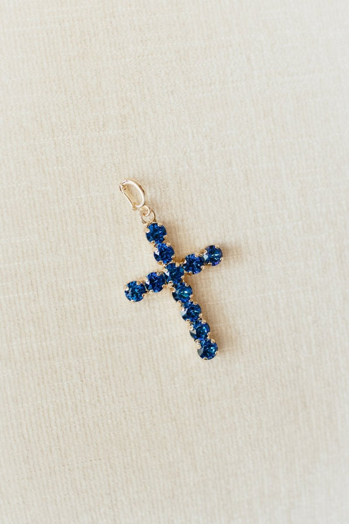 Cross Charm in Titanic Blue - Macoma Boutique315 Jewelry