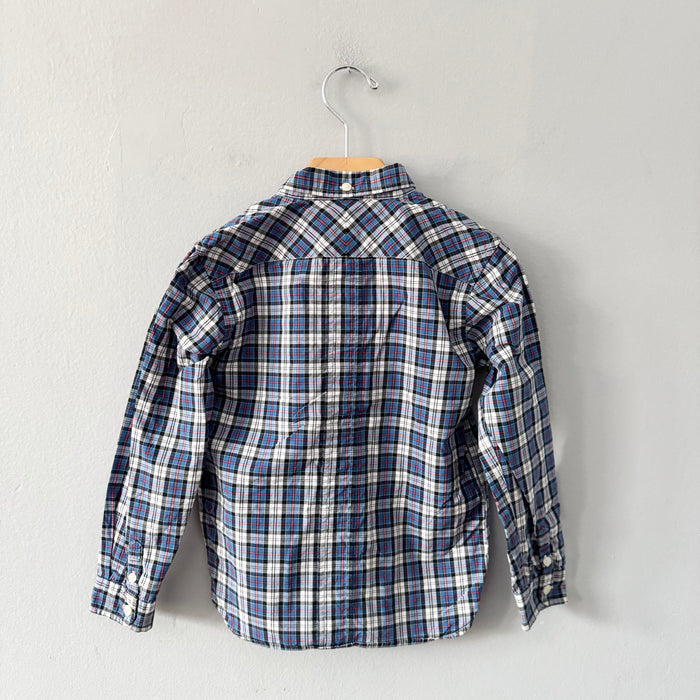 Fred Perry / Blue x white checked shirt / 5-6Y