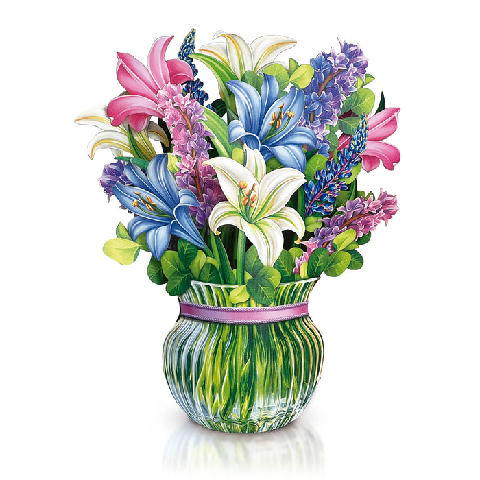 FreshCut Paper LLC - Lilies & Lupines (8 Pop-up Greeting Cards)