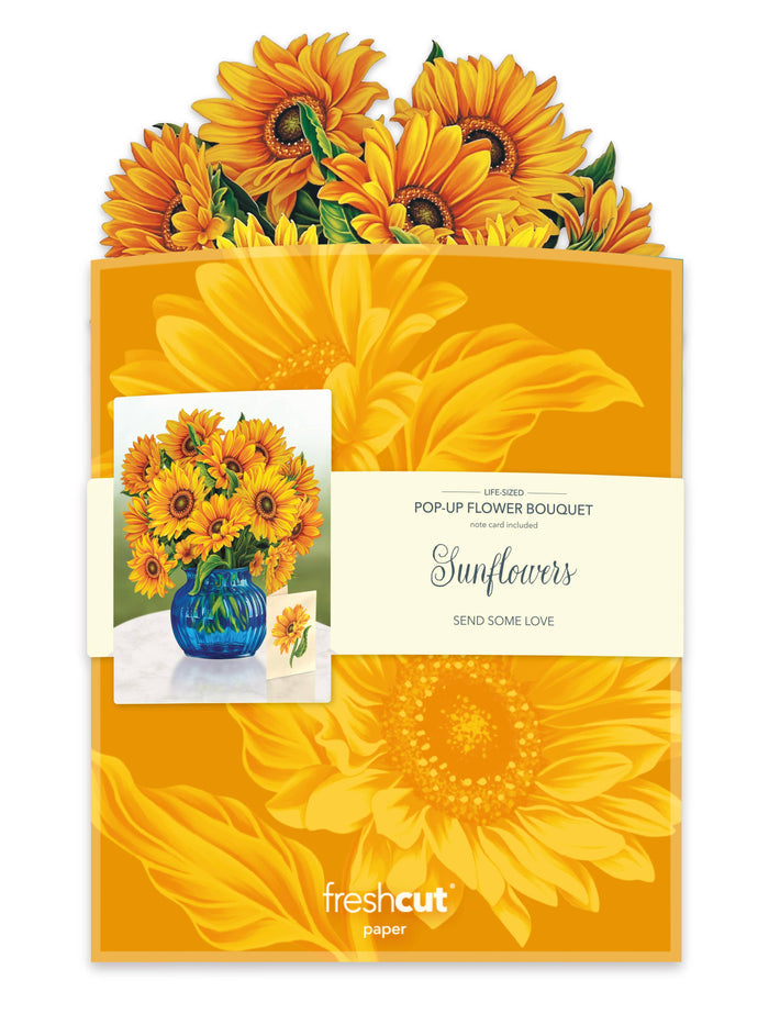 FreshCut Paper LLC - Sunflower (Updated Vase) (8 Pop-up Greeting Cards)