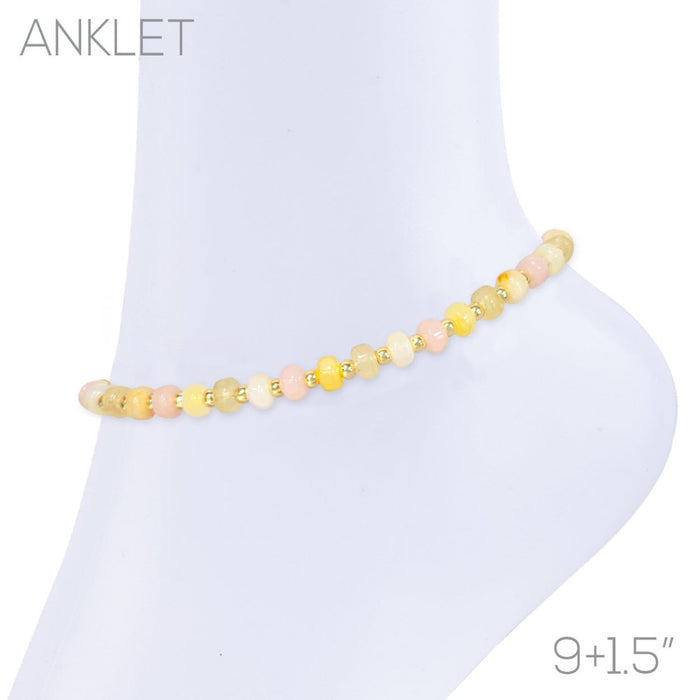 Girl Next Door Anklet In Creamsicle Gold - Macoma Boutique315 Jewelry