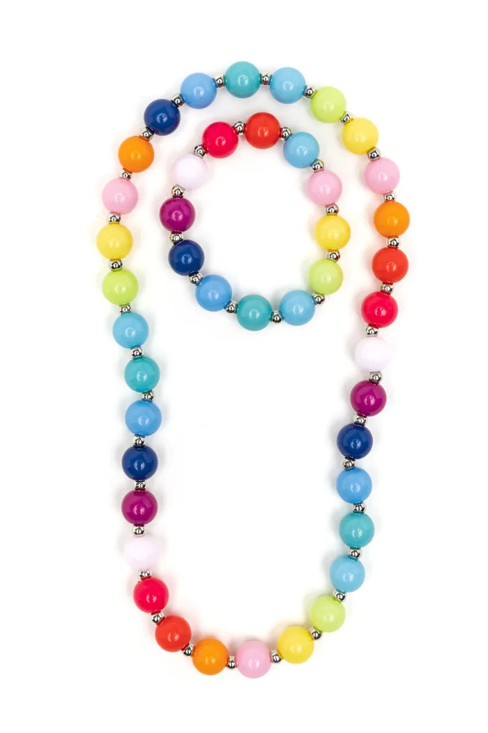 Great Pretenders Beaded Bubblegum Necklace & Bracelet Set