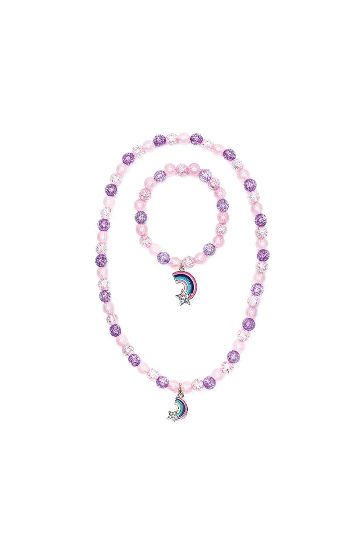 Great Pretenders Rainbow Necklace and Bracelet Set