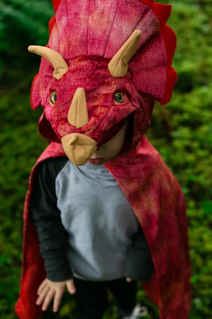 Great Pretenders Triceratops Hooded Cape - Red