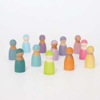 Grimm's 12pc Rainbow Friends Pastel