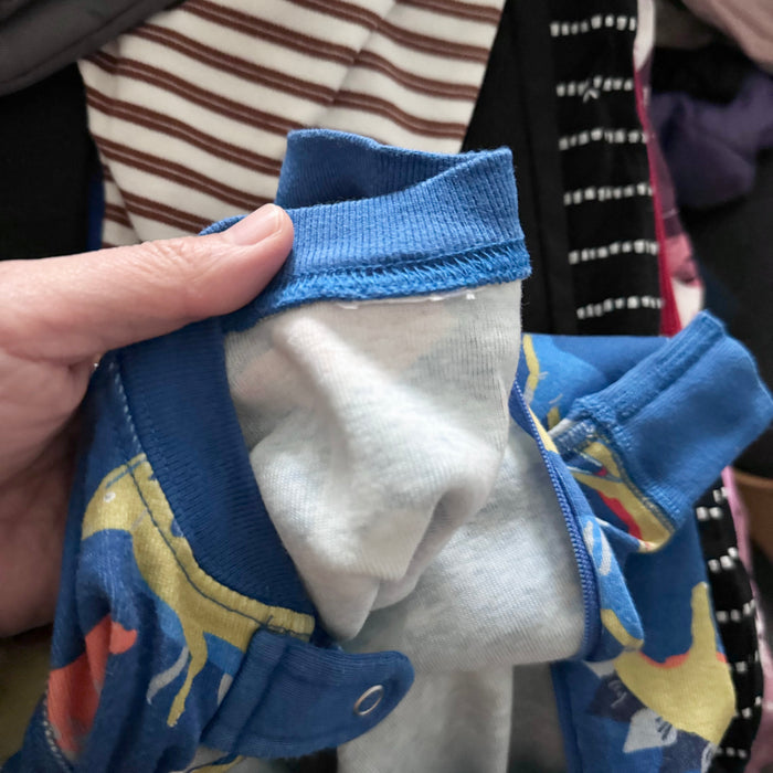 Hanna Andersson / Blue Dinosaur romper / 6M