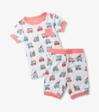 Hatley Bamboo Short Pajama Set - Ice Cream Truck