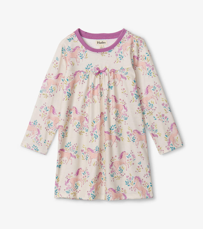 Hatley Long Sleeve Nightdress - Meadow Pony