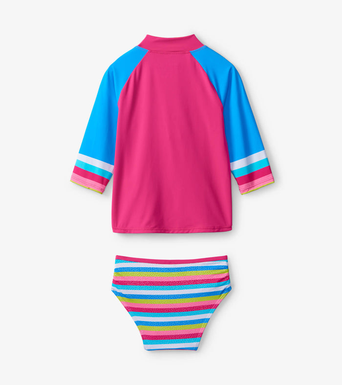 Hatley Rashguard Set - Rainbow Stripe