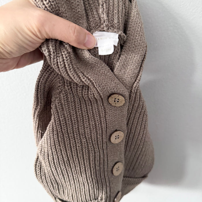 Jamie Kay / Brown ribbed cardigan / 6-12M