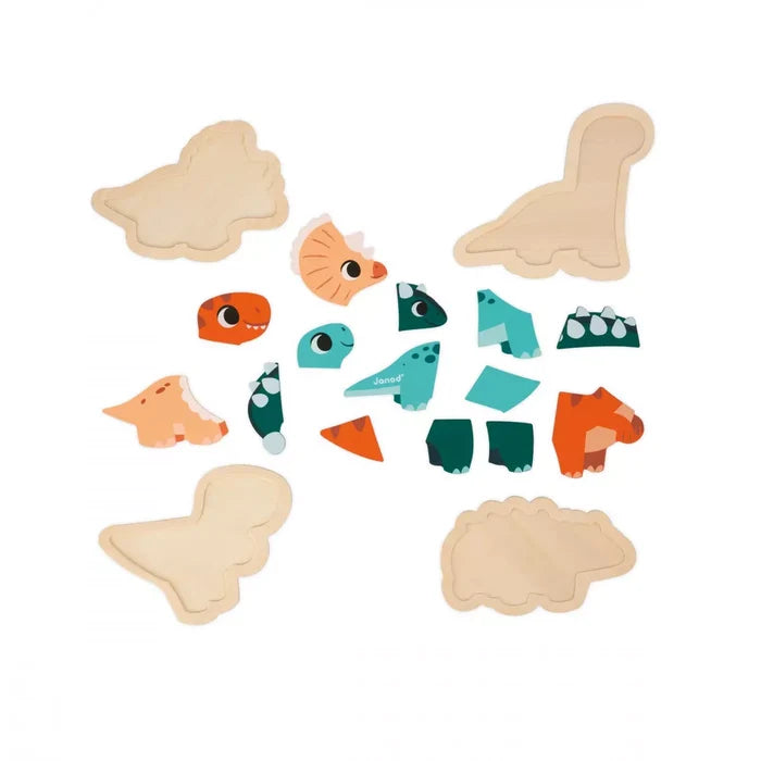 Janod 4 Progressive Puzzles Dino