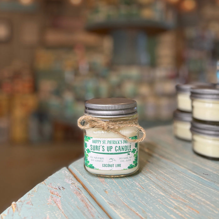 Let's Get Green Coconut Lime Mason Jar Candle - St. Patrick's Day Collection