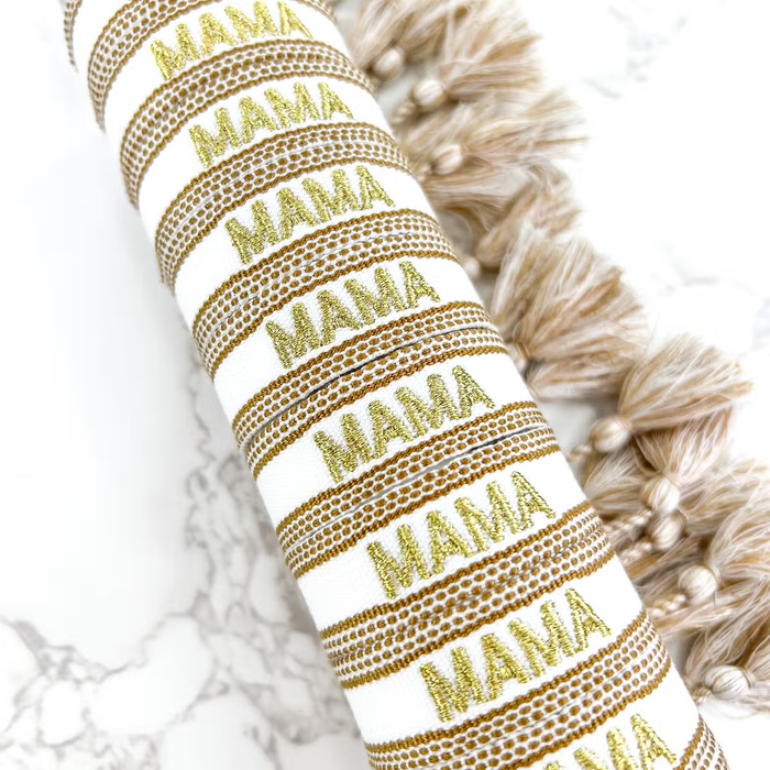 Mama Embroidered Bracelet