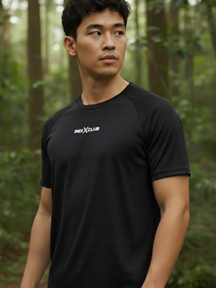 Men’s Black Performance Raglan Training Tee