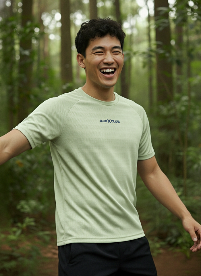 Men’s Lime Green Performance Raglan Training Tee