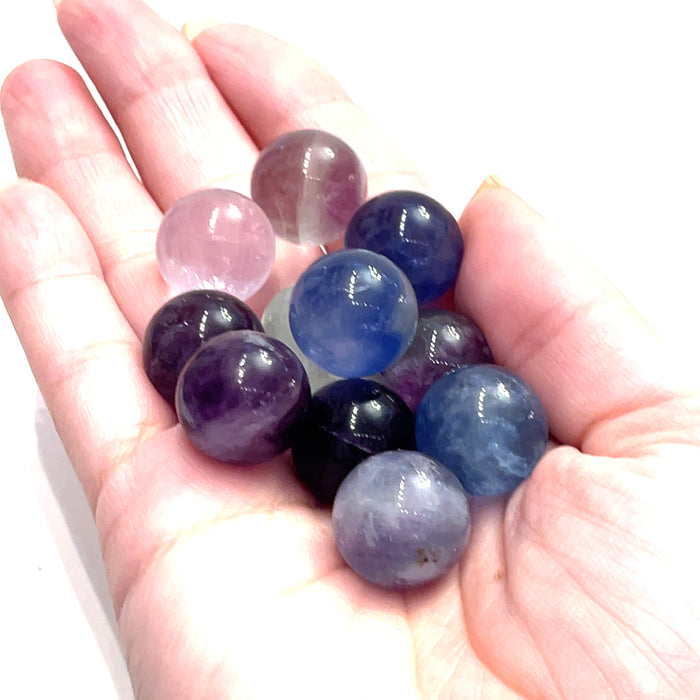 rainbow fluorite gemstone mini sphere