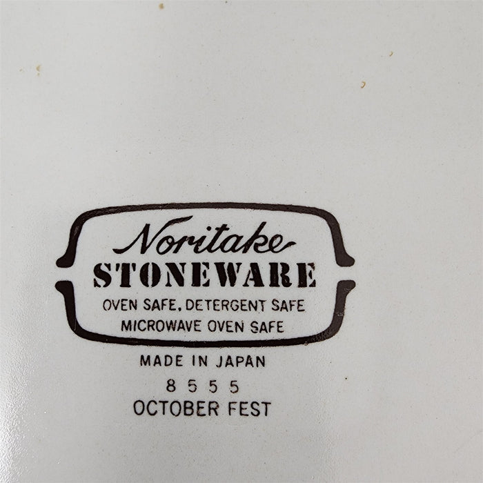 Noritake October Fest Serving Platter 14" Stoneware Brown Blue Yellow Floral