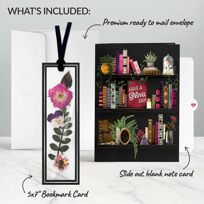 Novel Day Petal Pressed™ Bookmark Card 5x7"