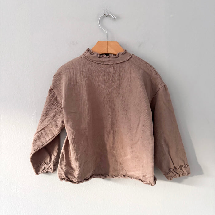 Nunubiel / Light brown long sleeve top / 3-4Y