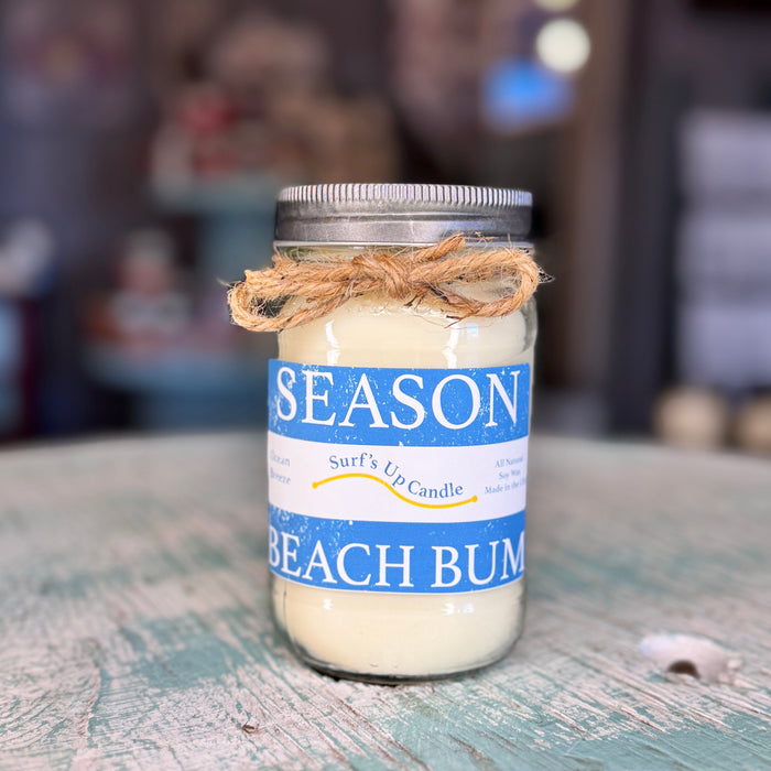 Ocean Breeze Mason Jar Candle - Beach Badge Collection