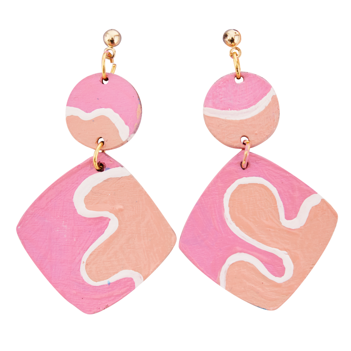 Painted Wood Earrings - Adult Craft Kit