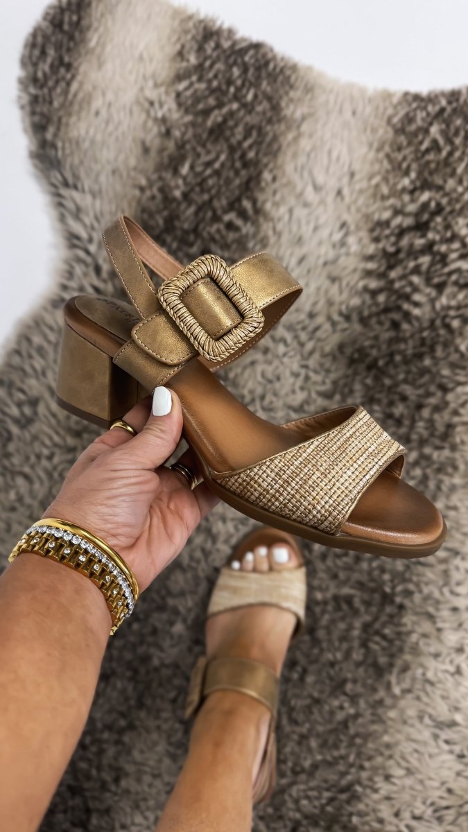 Patrizia Copper Mambu Heels - Macoma Boutique302 Wedges & Heels