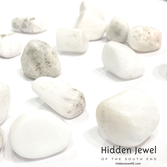 Scolecite tumbled gemstone