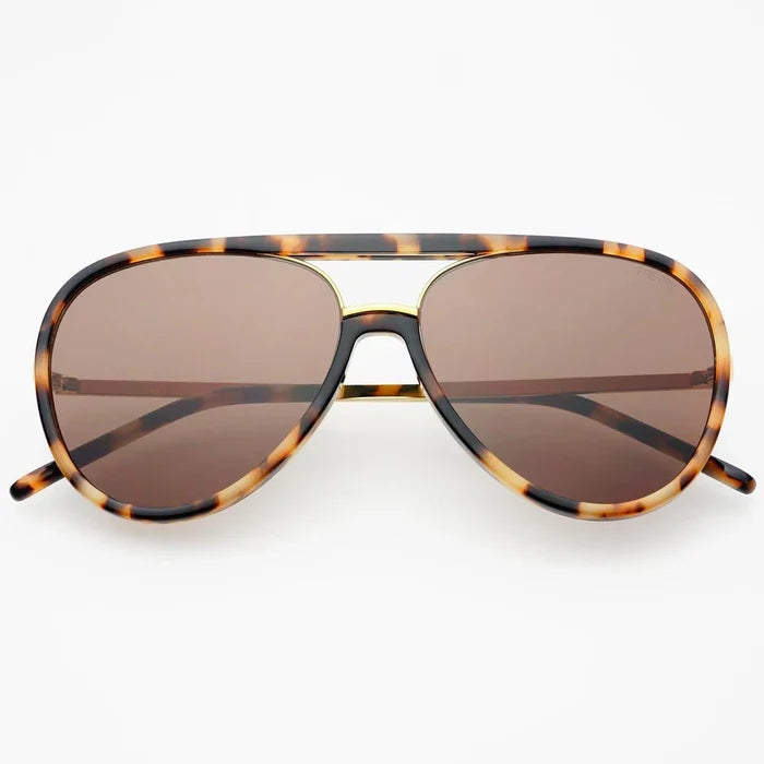 Shay Sunglasses In Milky Tortoise/Solid Brown - Macoma Boutique310 Accessories/Jewelry