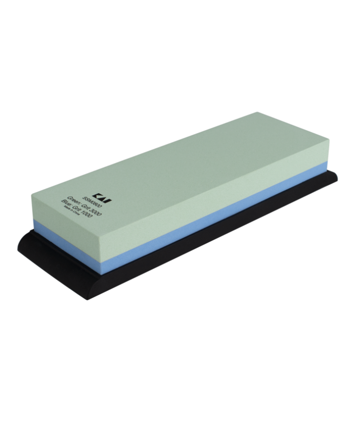 Shun Combination Whetstone w/Rubber Base: 1000/3000 Grit