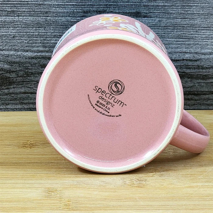 Skeleton Hand Peace Sign Coffee Mug Halloween Ceramic Tea Cup by Blue Sky 18oz