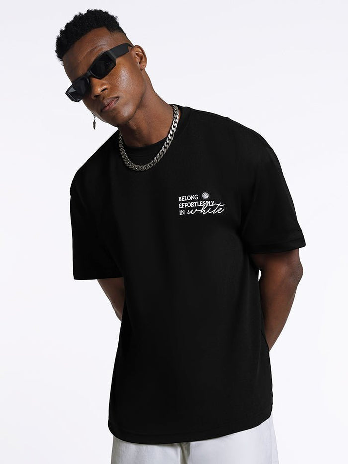 Slate Black & White Monogram Oversized T-Shirt