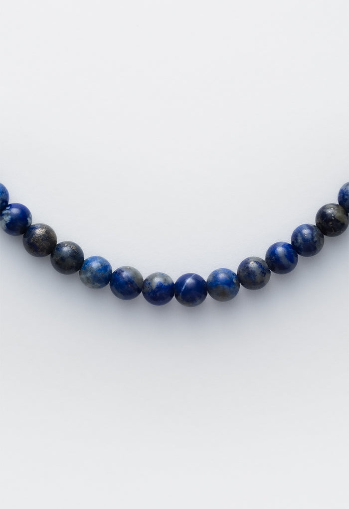 Sun Ray Necklace Lapis Silver 6mm