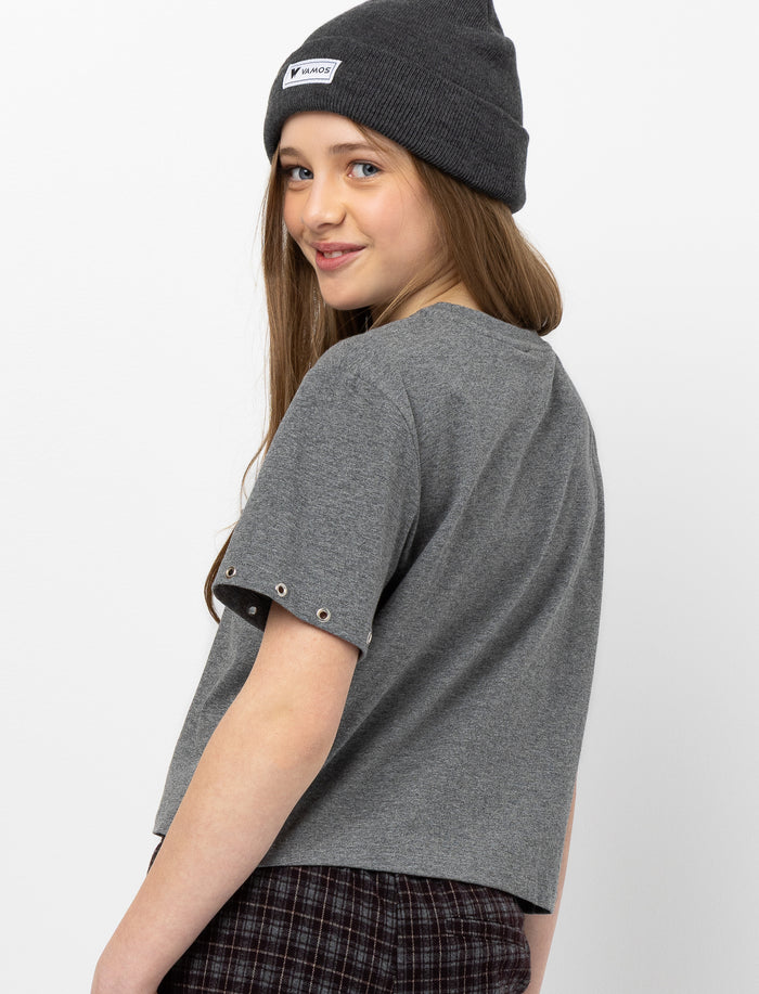 T-shirt en tricot uni pour fille