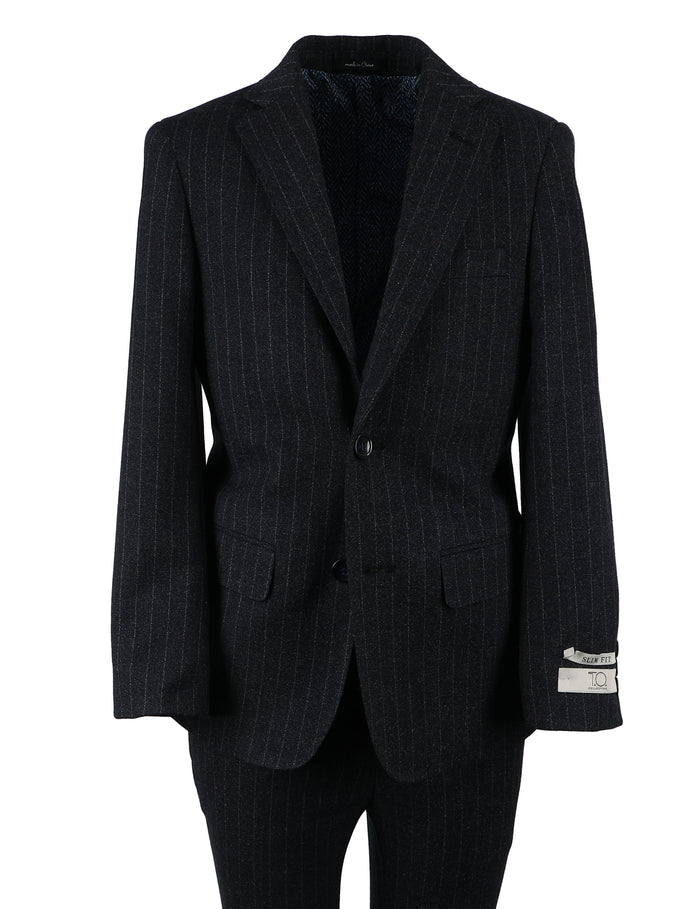 T.O. Boy's Fashion Suit - Pinstripe Navy